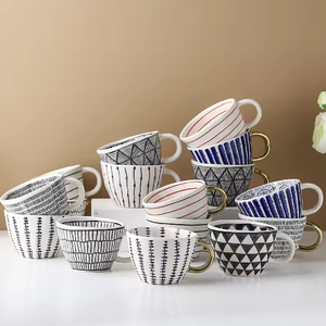 Nordic Simple <b>Large</b> Capacity Ceramic Coffee Cup Hand-Painted for Breakfast and Office Business <b>Gift</b> - Product Image 1