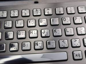 Touchpad paslanmaz çelik Metal tuş takımı ile IP65 sağlam Usb endüstriyel klavye Kiosk braille nokta klavye için - Product Image 5
