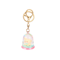 Cadeau souvenir océan parc eau monde porte-clés en plastique mignon dauphin bleu flottant liquide porte-clés personnalisé 3D porte-clés