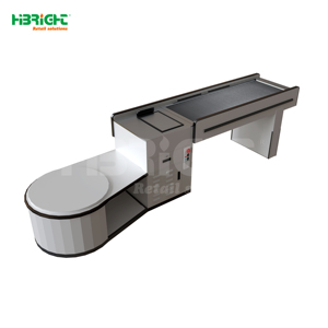 Highbright Modern Stainless Steel Cashier <b>Counter</b> for Supermarket & Grocery Stores - Product Image 3