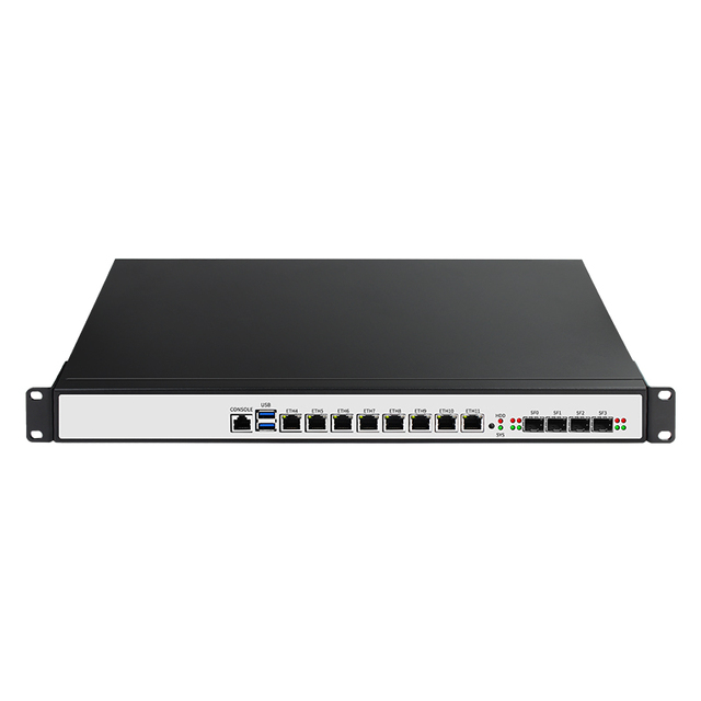 Industrial 1U Firewall Server Router Two Redundant Power Supply Intel Core I5-9400 8*2.5G 4*10G SFP Network Appliance Stock