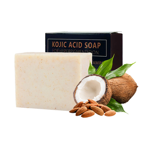 Jabón en Barra de Coco y Almendra de Marca Propia, 100 g - Exfoliante Suave Diario, Aclarante, Control de Grasa, Limpiador de Piel Hecho a Mano <span class=keywords><strong>para</strong></span> Todo Tipo de Piel - Product Image 1