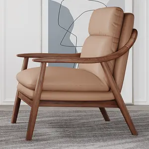 كرسي استرخاء من الجلد بتصميم إيطالي ، كرسي أريكة لغرفة المعيشة ، كرسي كرسي استرخاء