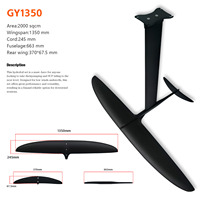 GY 1350 Hydrofoil en carbone pour Wing Foil, SUP, Surf, Pumping, Kit complet de foil, Planche de foil, Sports nautiques, Débutants, Wingfoil, Kitesurf
