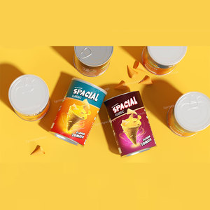 Hộp giấy đựng thực phẩm hình trụ in màu sắc, chất liệu giấy thực phẩm, có nắp kim loại dễ bóc - Product Image 4