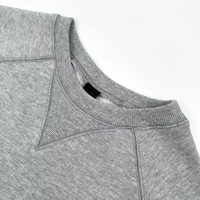Sweat-shirt à col rond doublé zippé en coton épais, style streetwear vintage, imprimé graffiti brodé, manches raglan, ODM