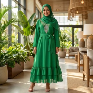 Vente directe d'usine de nouvelles robes islamiques pour femmes en coton antistatique respirant imprimé - Product Image 2