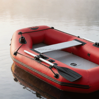Bateau de pêche gonflable pliable Hailebao en PVC, stable, à fond rigide et épaissi, capacité 2 personnes, pour la dérive