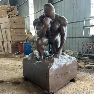 Blve nhà máy tùy biến tập thể dục nghệ thuật cơ bắp người đàn ông bức tượng cuộc sống Kích thước đúc đồng thể hình điêu khắc - Product Image 6
