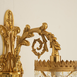 Lampada da <span class=keywords><strong>parete</strong></span> medievale in rame retrò francese per <span class=keywords><strong>camera</strong></span> da letto di lusso creativo soggiorno Hotel di cristallo LED <span class=keywords><strong>camera</strong></span> da letto principale <span class=keywords><strong>parete</strong></span> del comodino - Product Image 3