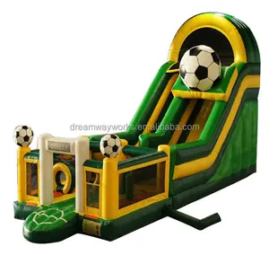Cheap price inflatable water slides china, commercial inflatable football water slides for sale