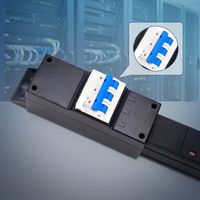 Unité de distribution d'alimentation à 9 voies (PDU) noire 1U UK avec 9 prises pour centres de données