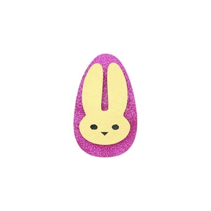 Easter Bunny Hairpin Cartoon Rabbit Ear <b>Bow</b> <b>Clip</b> Handmade Glitter Fabric PU Water Drop BB <b>Clip</b> - Product Image 3