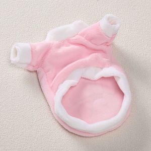 Chaleco con capucha de lana para mascotas, ropa cálida con estampado de letras para perros y gatos, estilo deportivo para otoño e invierno, rosa, amarillo, marrón, verde - Product Image 4