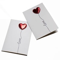 Cartes de visite et autocollants de remerciement en relief dorés personnalisables avec impression de logo pour la Saint-Valentin