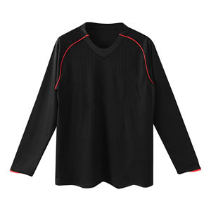 Maillot de football 2526 surdimensionné personnalisé en polyester 100% à rayures col en V unisexe - Product Image 1