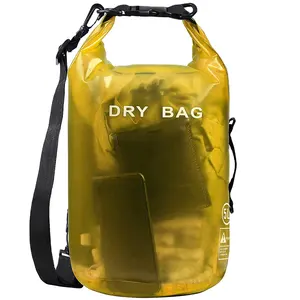 2L/5L/10L/20L/30L/40L Sack Roll Top Waterproof Backpack Clear Portable Dry Bag