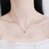 Collier en argent sterling S925 avec pendentif tête de vache en moissanite, de qualité et à prix avantageux, style luxe léger et classique