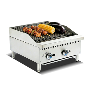 Asador de Carbón Comercial de 24'' para Encimera, a Gas Natural (GN)/Propano, Asador de Carbón para Encimera, Parrilla de Hierro Fundido Resistente, Barbacoa para Restaurante - Product Image 1