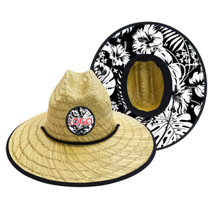 Vente en gros mode été Sombreros De Paja Logo personnalisé soleil large bord hommes plage herbe creuse sauveteur <span class=keywords><strong>chapeau</strong></span> de paille pour hommes - Product Image 5