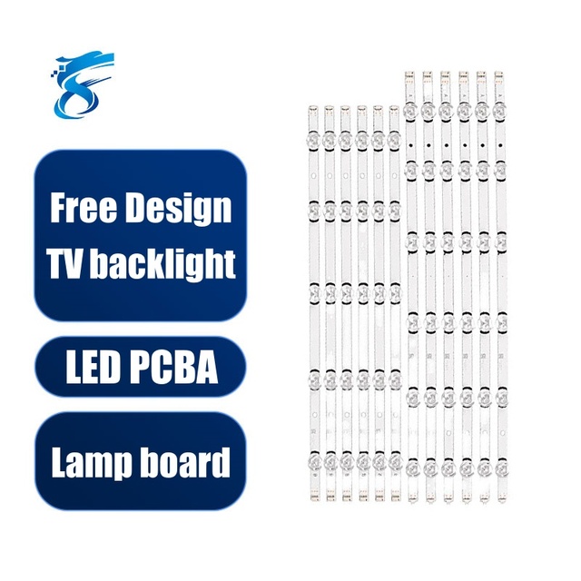 Custom OEM SMD LED TV Backlight PCB Board with Aluminum Base ISO9001 Certified for LCD Monitor Repair