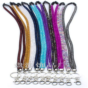 Diamond-encrusted fishing net neck rope, retractable diamond-encrusted rhinestone lanyard, badge clip, crystal <b>ID</b> card <b>holder</b>, - Product Image 4