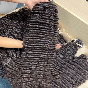 Hot Selling Burmese Virgin Cuticle Aligned Cambodian Natural Black Kinky Curly Hair Raw Burmese Curly Human Hair Bundles - Product Image 6