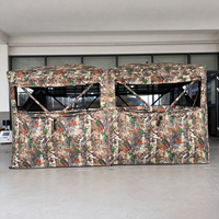 Abri de chasse camouflage imperméable détachable et personnalisable, tente pop-up transparente pour la chasse au cerf et au dinde