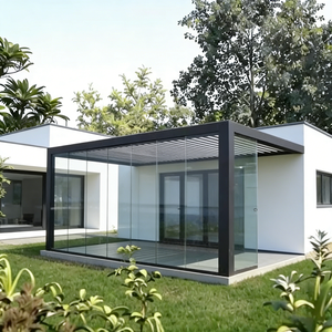 Pergola et <span class=keywords><strong>tonnelle</strong></span> motorisées en aluminium bioclimatique avec option gazebo - Structure de jardin extérieure écologique - Product Image 3