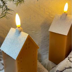Vela LED sin Llama Estilo Cabaña Navideña, 3 Piezas, Diseño <span class=keywords><strong>de</strong></span> <span class=keywords><strong>Casa</strong></span> Navideña, Iluminación <span class=keywords><strong>de</strong></span> Ambiente Festivo, Directo <span class=keywords><strong>de</strong></span> Fábrica - Product Image 4