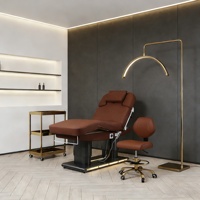 Table de massage de salon confortable en cuir PVC, mobilier de spa pour salons de beauté