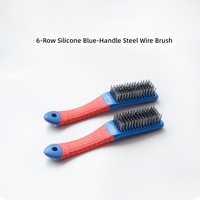 Brosse de nettoyage domestique industrielle DIY à poils en laiton souple et manche court en silicone, marque Lebang