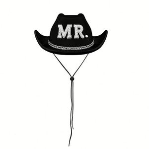 Sombreros de Vaquero para Parejas, Accesorios para Bodas con Temática Country, Sombreros de Novia Blancos - Product Image 5