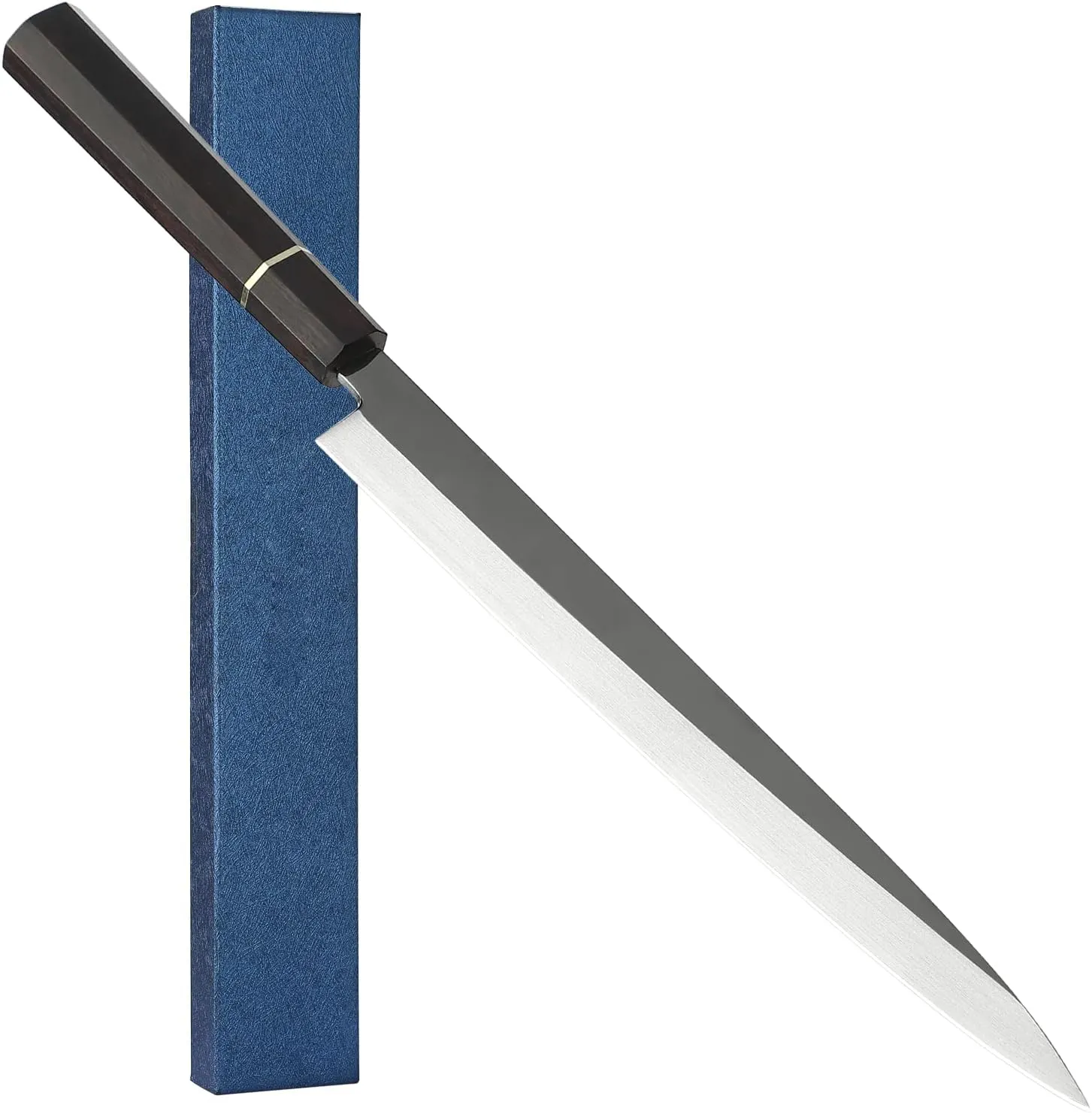 ANGELE cuchillo japonés Sashimi VG10 acero Superior solo bisel rebanado con mango de ébano octogonal Premium