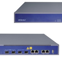 Vsol GPON OLT de 2 Puertos V1600GT, Terminal de Línea Óptica GPON OLT V1600GT AC*1, Acceso FTTx Rápido, Fácil Instalación
