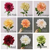 Nouveauté Automne 2025 – Fleurs de Dahlia Grandes Tailles Effet Réel Café au Lait 15cm – Décoration de Mariage et Arrangement de Table de Haute Qualité