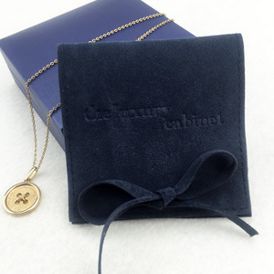 Custom Logo Made Suede <b>Envelope</b> Pouch With Insert Cards Velvet Jewelry Ring Necklace <b>Gift</b> Packaging Bag - Product Image 3