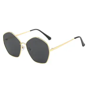 2024 Новые Нерегулярные металлические солнцезащитные очки модный простой дизайн для мужчин и женщин категории солнцезащитные очки
