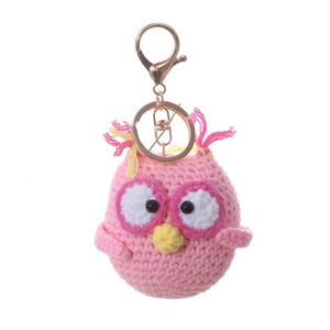 New Cartoon Handmade Woven Owl Crochet Keychain Bag Car <b>Key</b> <b>Ring</b> Hanging Ornament Cute Knitting Bag Charm Accessories - Product Image 5