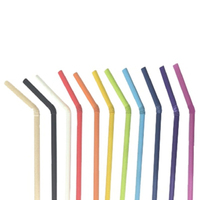 Pailles pliables jetables colorées de PLA pour des boissons non alcoolisées pour des parties
