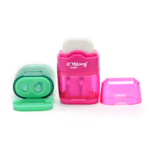 Fancy Nhựa Mài Đôi Lỗ Đầy Màu Sắc Thiết Kế Đa-Chức Năng Cao Su Và Mài Cho Bút Chì Văn Phòng Phẩm - Product Image 4