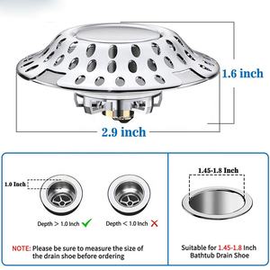 Drenaje de núcleo de rebote de bañera estándar americano, <span class=keywords><strong>pie</strong></span> de bañera de cobre paso rebote Filtro de ducha drenaje Drenaje de bañera - Product Image 4