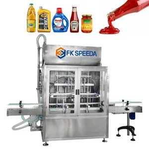 Semi Automatic Liquid Filling Machine viscous Yogurt Blueberry Paste Conveyor Belt Liquid Filling Machine With Servo Pump