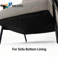 Tissu non tissé en PP noir thermocollé pour doublure de canapé, revêtement inférieur de chaise et protection anti-poussière pour meubles