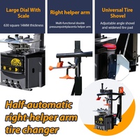 Tonctools Démonte-pneus avec bras d'assistance et équilibreuse de roues combinées, équipement d'équilibrage de roues à faible coût pour garage automobile et atelier