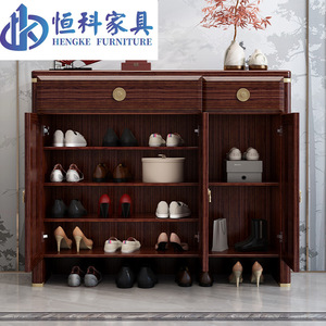Hengke Furniture Wenge Wood <b>Shoe</b> Cabinet 128x38x105cm Storage Entryway Cabinet <b>For</b> Home Use - Product Image 1