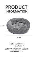 Anti-Angst Langes Kunstfell Super Weiches Stoff-Hundebett Komfortables Donut-Rundes Hundebett Luxuriöses Waschbares Haustierkissen
