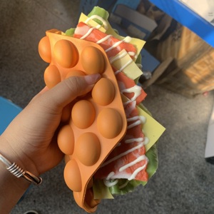 Snacks de Hong Kong con Waffle de Burbujas, Aderezo para Ensalada, Modelo de Comida, Queso, Jamón, Tocino, Lechuga, Sésamo Artificial, Pedido de Muestra - Product Image 2