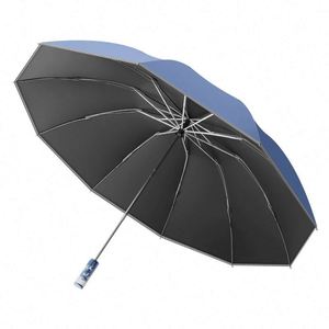 Parapluies personnalisés pour le soleil et la pluie, parapluies pliants inversés imprimés avec poignée transparente pour promotions - Product Image 1