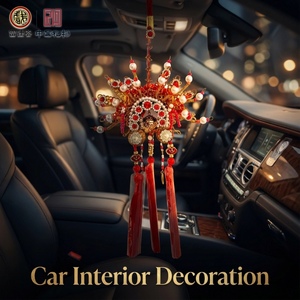 Adorno Metálico Ecológico para Coche Estilo Chino Guochao, Corona de Fénix de la Ópera de Pekín, Decoración Interior para Coche, Regalo Festivo - Product Image 4